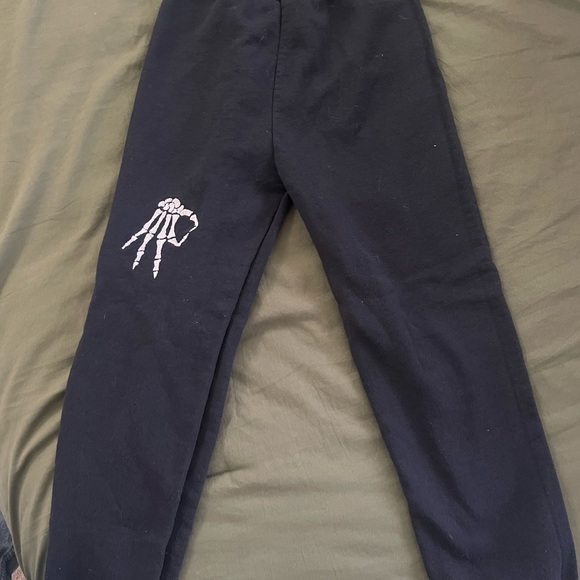 Youth Embroidered Sweatpants Glow in the Dark Halloween Sweats - Picture 2 of 3